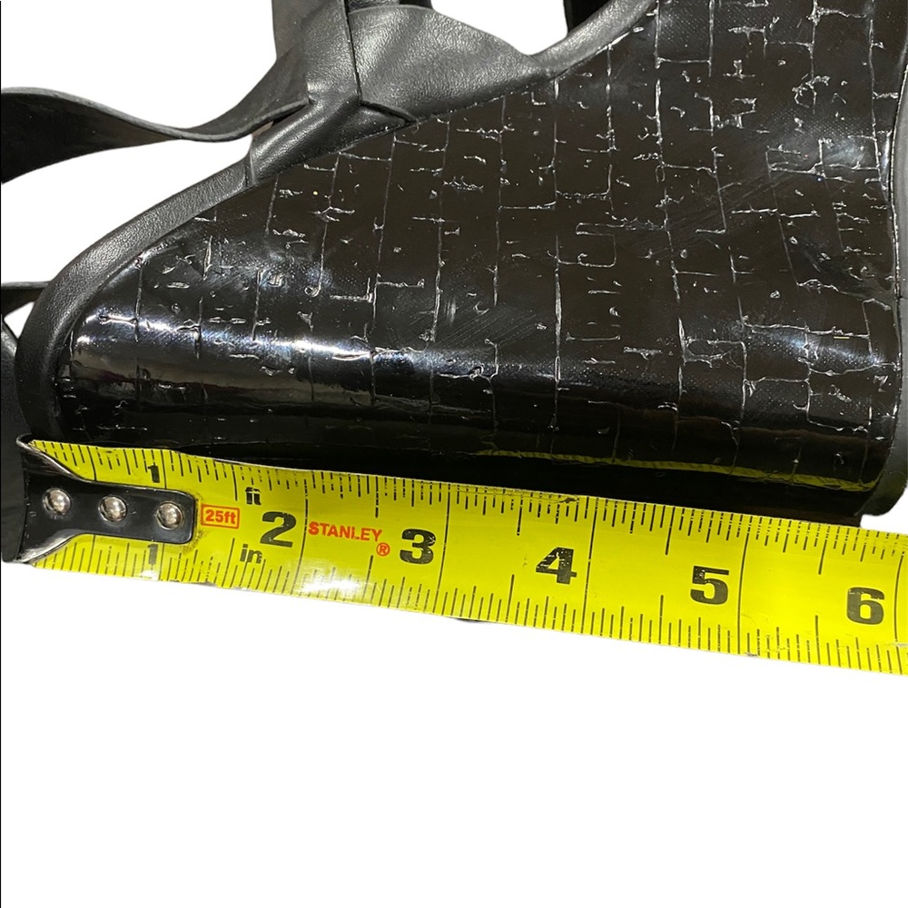 Aldo Black Leather Platform Sandals - Picture 8 of 8